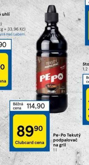 Tesco Pe-po tekutý podpalovač na gril nabídka