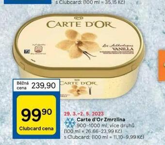 Tesco Zmrzlina carte d´or nabídka