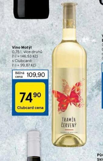 Tesco Víno motýl nabídka