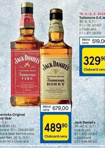 Tesco Jack daniel´s nabídka