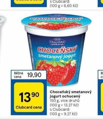 Tesco Choceňský smetanový jogurt ochucený nabídka