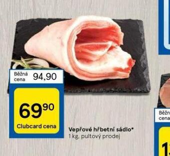 Tesco Vepřové hřbetní sádlo nabídka