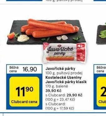 Tesco Javořické párky nabídka
