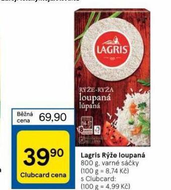 Tesco Lagris rýže loupaná nabídka