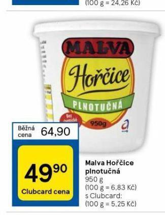 Tesco Lamva hořčice plnotučná nabídka
