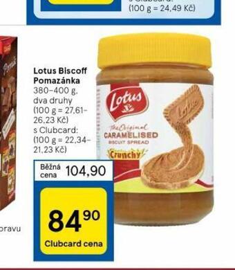 Tesco Lotus biscoff pomazánka nabídka
