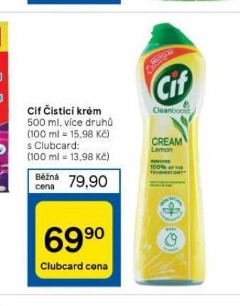 Tesco Cif čistící krém nabídka