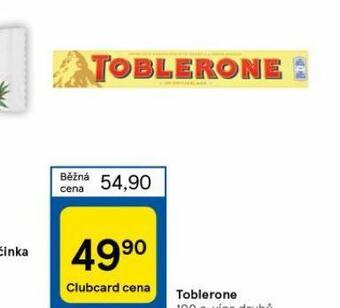 Tesco Toblerone nabídka