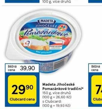 Tesco Madeta jihočeské pomazánkové tradiční nabídka