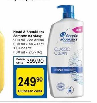 Tesco Head&shoulders šampon nabídka
