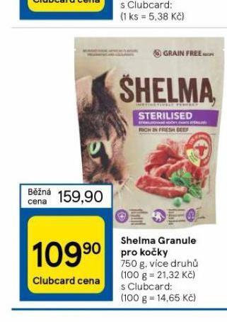 Tesco Shelma granule pro kočky nabídka