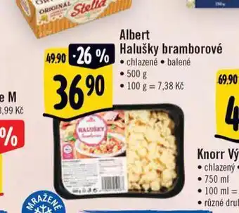Albert Halušky bramborové nabídka