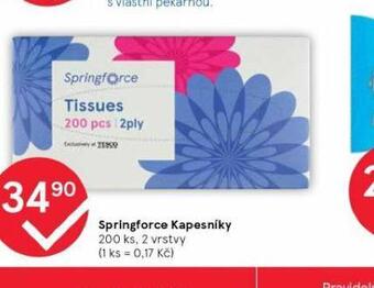 Tesco Springforce kapesníky nabídka