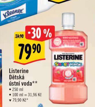 Albert Listerine ústní voda dětská nabídka