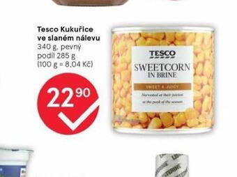 Tesco Tesco kukuřice ve slaném nálevu nabídka