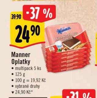 Albert Manner oplatky nabídka