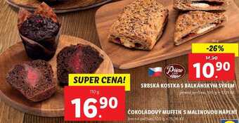 Lidl Čokoládový muffin s malinovou náplní, 110 g nabídka