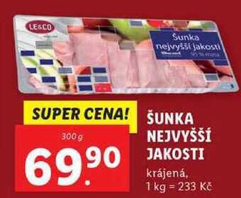 Lidl Šunka nejvyšší jakosti, 300 g nabídka