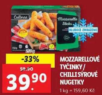 Mozzarellové tyčinky / chilli sýrové nugetky, 250 g