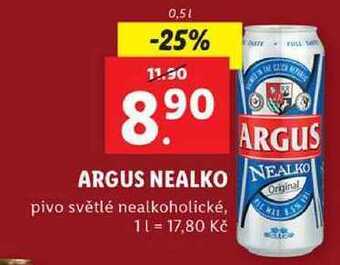Lidl Argus nealko, 0,5 l nabídka