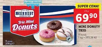 Lidl Mini donuty trio 9 kusů, 276 g nabídka