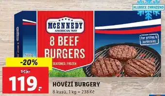 Lidl Hovězí burgery 8 kusů, 500 g nabídka