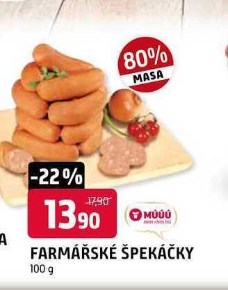 Terno Farmářské špekáčky 100 g nabídka