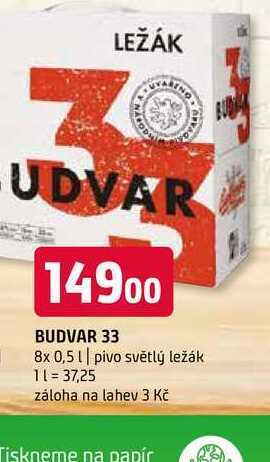 Terno Budvar 33 8x 0,5 l nabídka