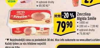 Albert Zmrzlina algida smile 1000 ml nabídka