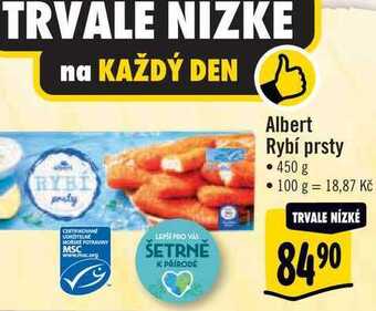 Albert Albert rybí prsty 450 g nabídka