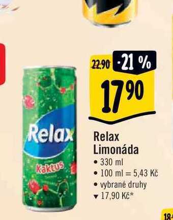 Albert Relax limonáda • 330 ml nabídka
