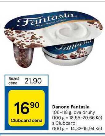 Tesco Danone fantasia 106-118 g nabídka