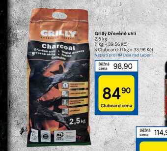 Tesco Grilly dřevěné uhlí 2,5 kg nabídka