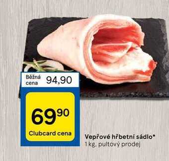 Tesco Vepřové hřbetní sádlo* 1 kg nabídka