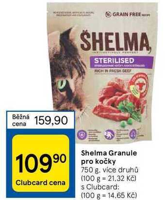 Tesco Shelma granule pro kočky 750 g nabídka