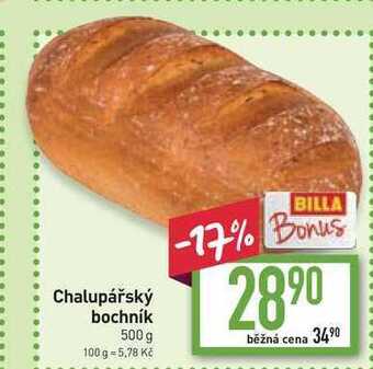 Billa Chalupářský bochník 500 g nabídka