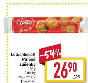 Billa Lotus biscoff plněné sušenky 150 g nabídka