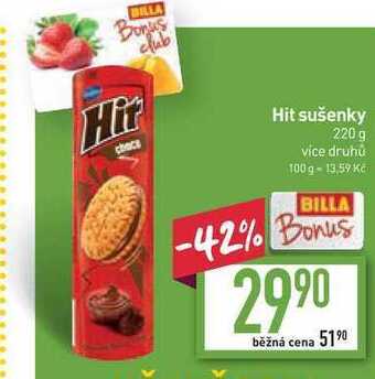 Billa Hit sušenky 220 g nabídka