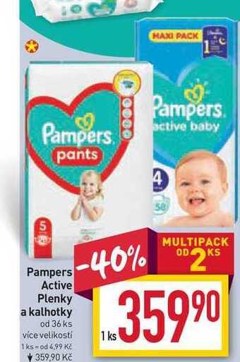Billa Pampers active plenky a kalhotky od 36 ks nabídka