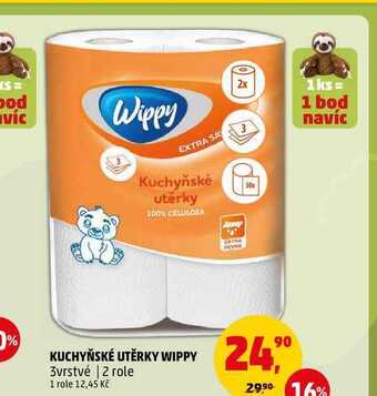 Penny Market Kuchyňské utěrky wippy, 2 role nabídka
