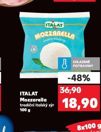 Kaufland Italat mozzarella nabídka