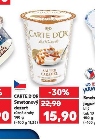 Kaufland Carte d´or smetanový dezert nabídka