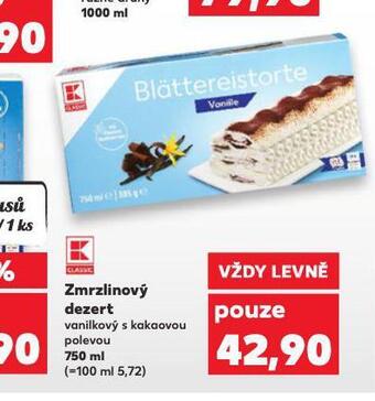 Kaufland Zmrzlinový dezert nabídka