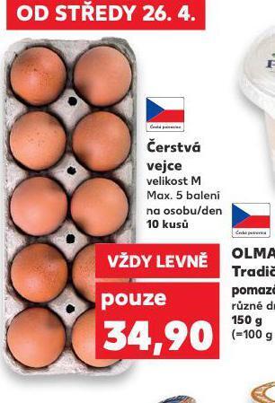 Kaufland Čerstvá vejce m 10 ks nabídka