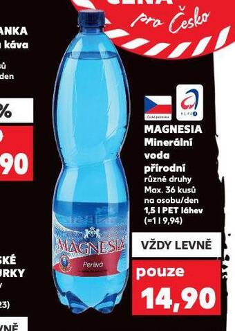 Kaufland Magnesia minerální voda nabídka