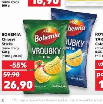 Kaufland Bohemia chipsy / sticks nabídka