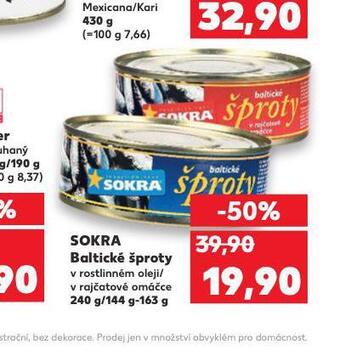 Kaufland Sokra baltické šproty nabídka
