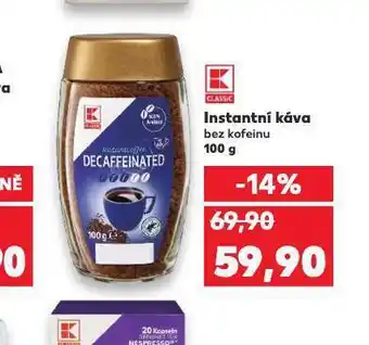 Kaufland Instantní káva bez kofeinu nabídka
