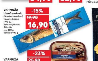 Kaufland Varmuža uzená makrela nabídka