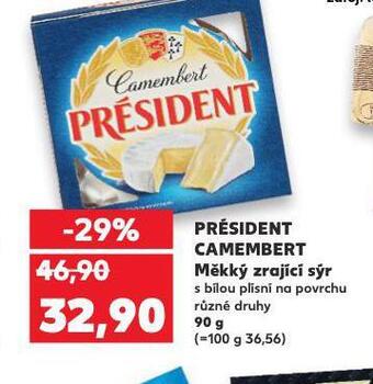 Kaufland Président camembert nabídka